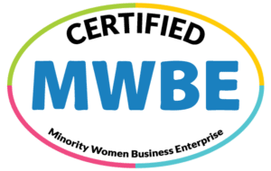 The logo of certified mwbe with transparent background